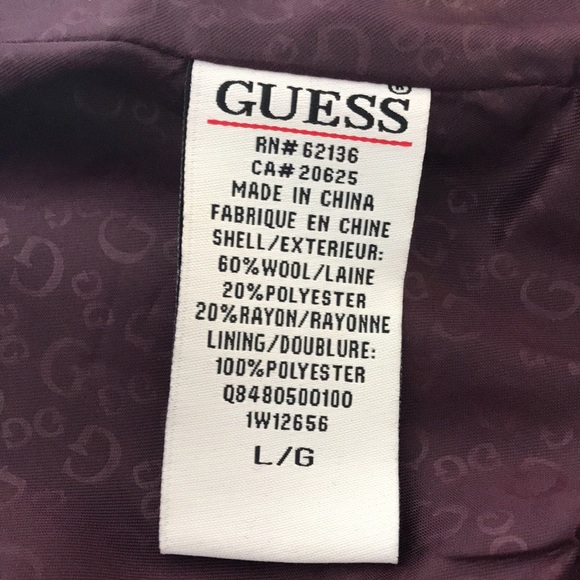 Purple, Guess, 60% wool size Large - Picture 3 of 3